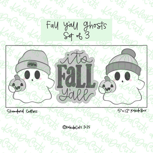 Fall Y'all Ghosts Cookie Cutter Set of 3