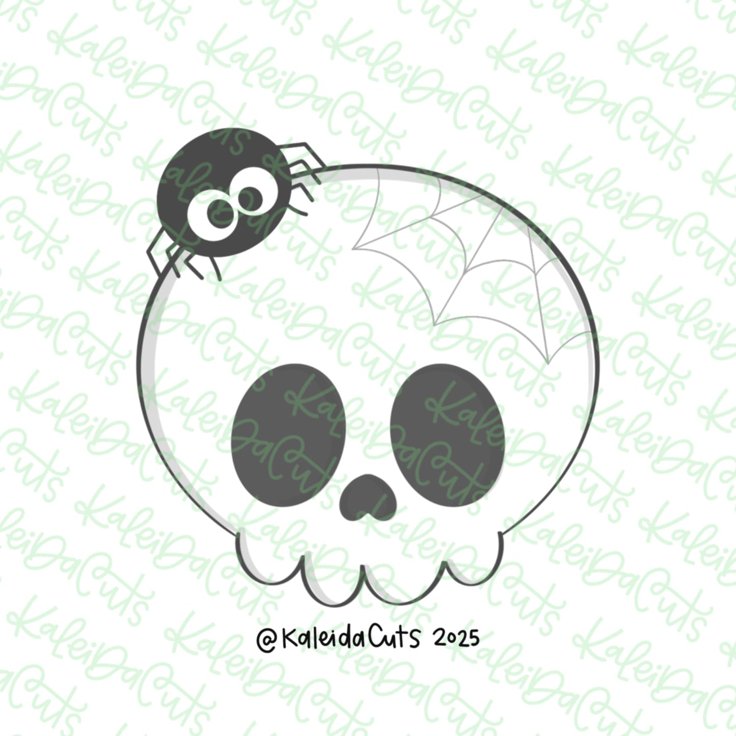 Spooky Skull Spider Cookie Cutter