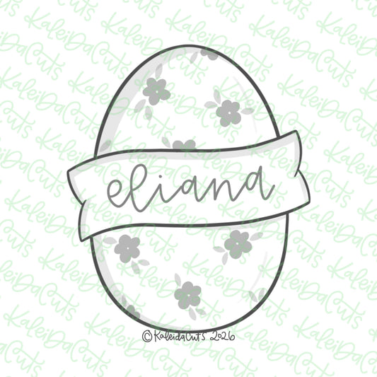 2026 Egg Banner Cookie Cutter