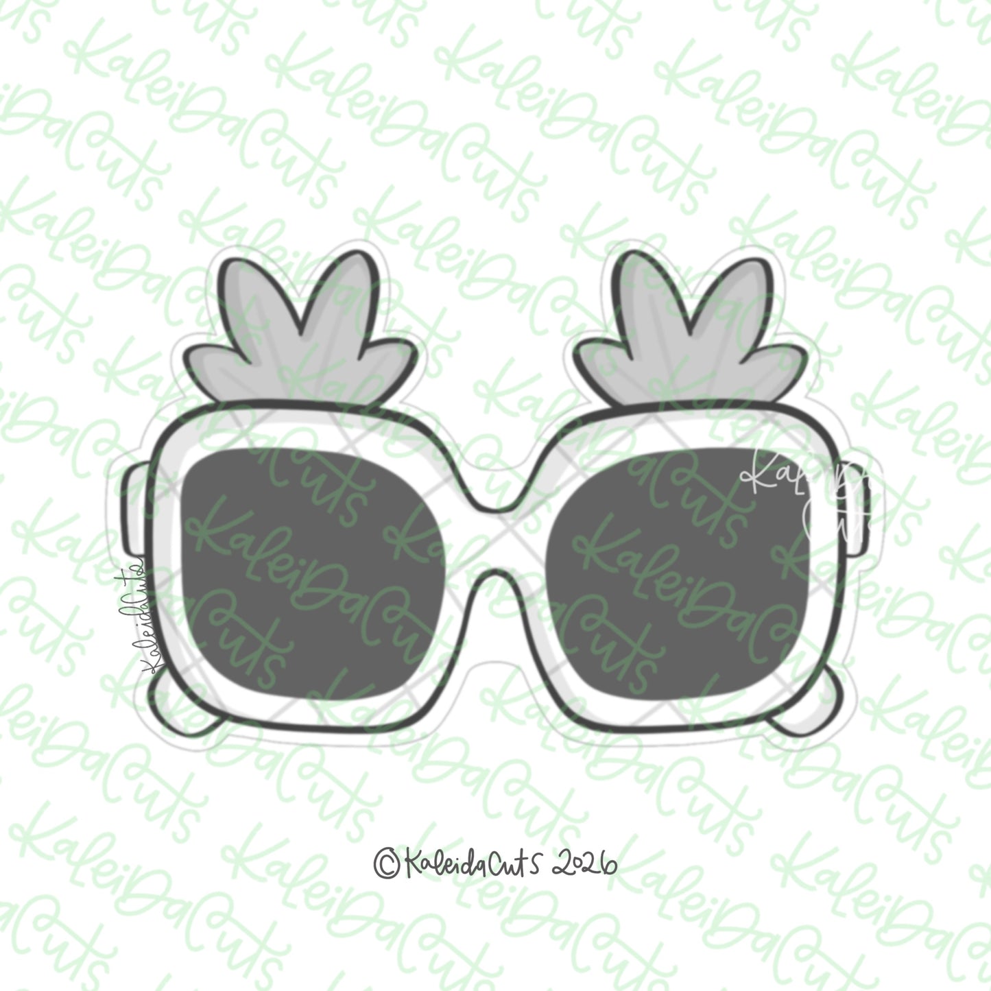 Chunky Pineapple Sunglasses Cookie Cutter