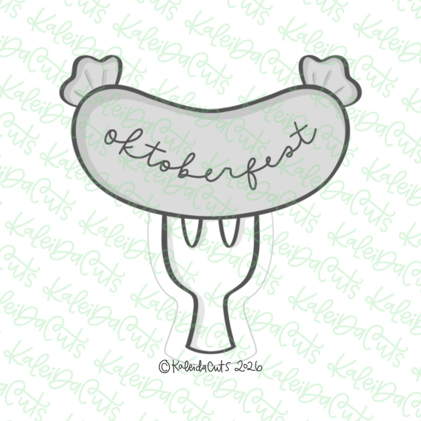 Oktoberfest Bratwurst Cookie Cutter