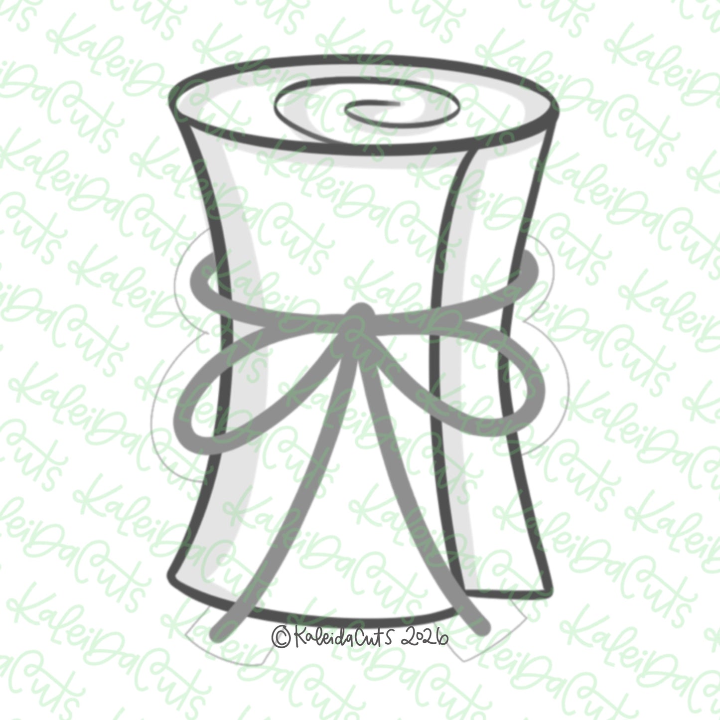 Simple Grad Diploma Cookie Cutter