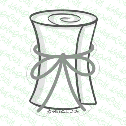 Simple Grad Diploma Cookie Cutter