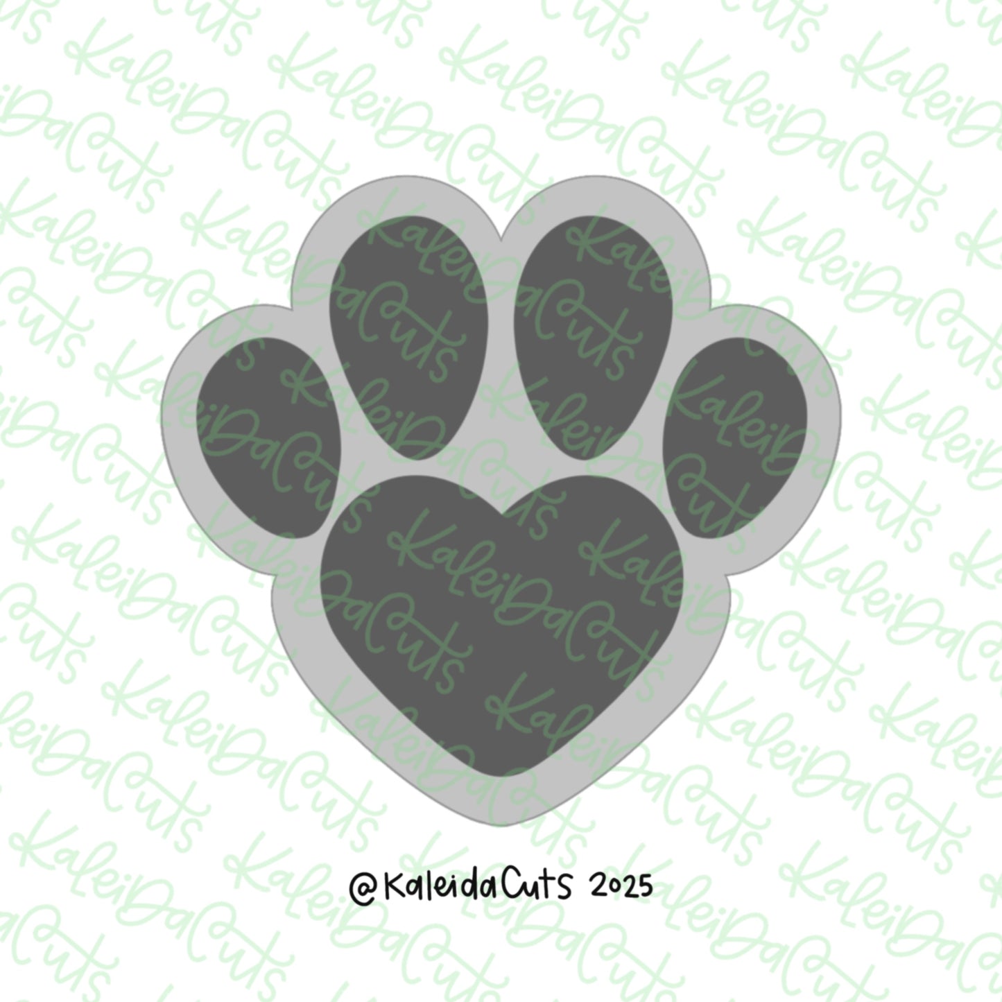 Heart Shaped Paw Cookie Cutter