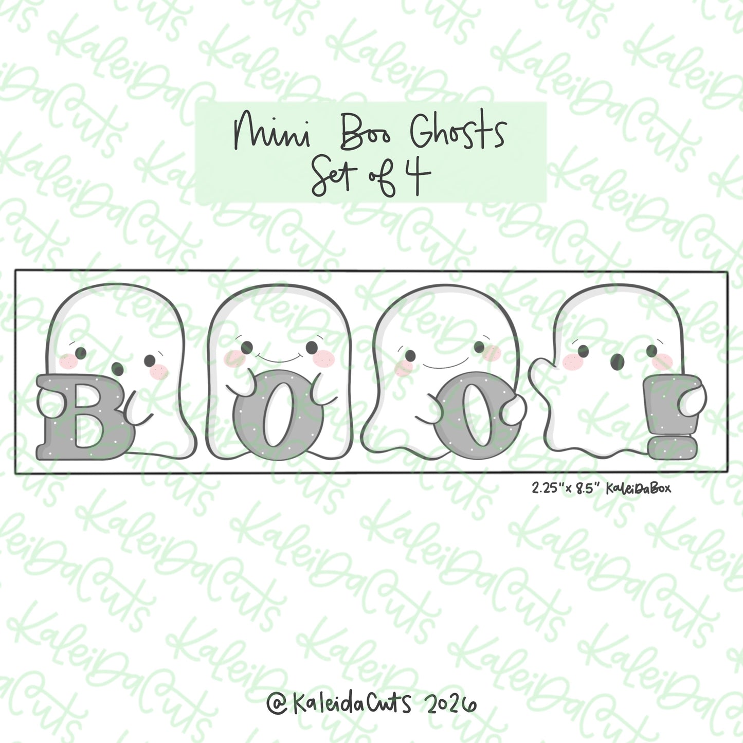 Mini Boo Ghosts Cookie Cutter Set of 4