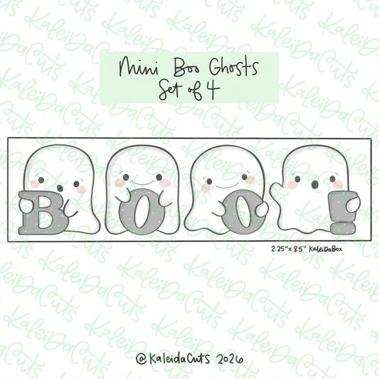 Mini Boo Ghosts Cookie Cutter Set of 4