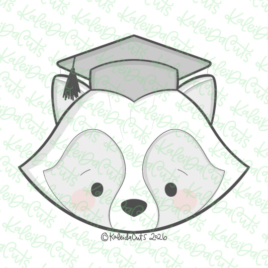 Grad Raccoon Cookie Cutter