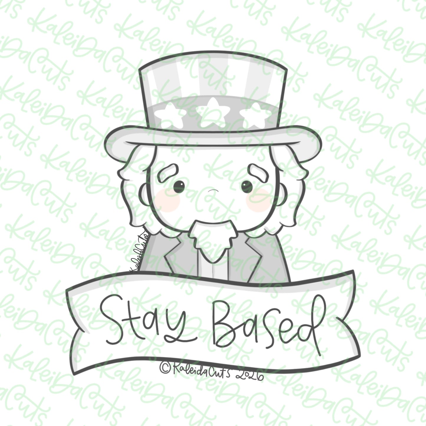 Uncle Sam Banner Cookie Cutter