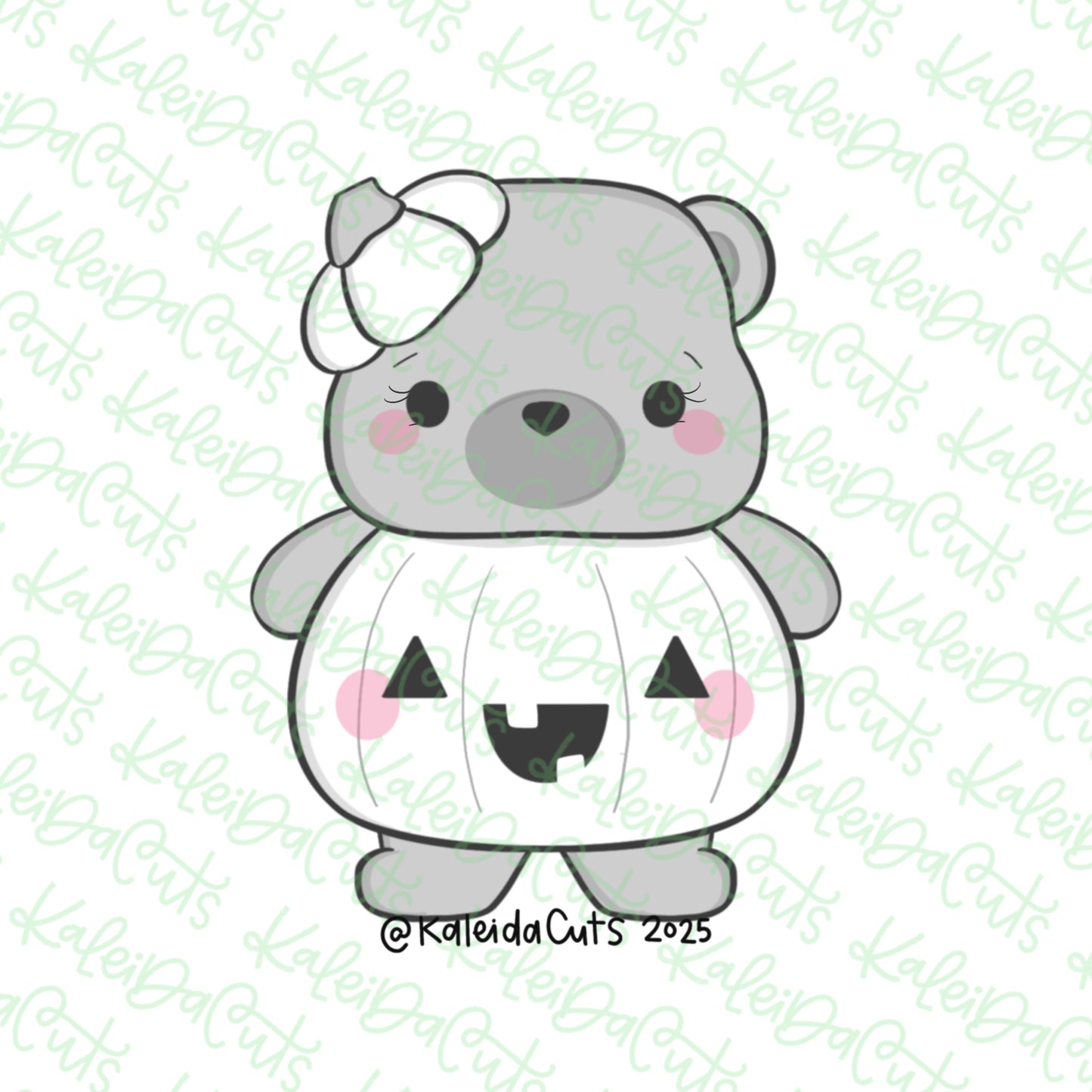 Spooky Pumpkin Bear Cookie Cutter
