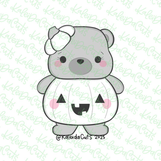Spooky Pumpkin Bear Cookie Cutter