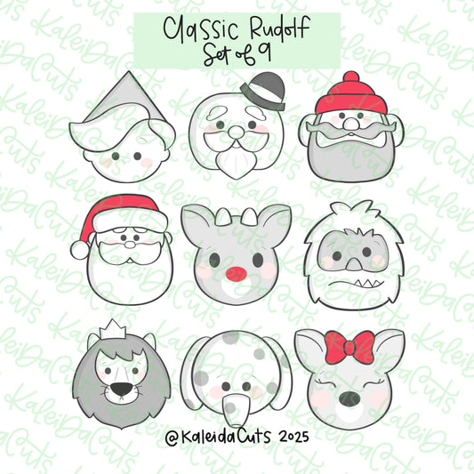 Rudolph Classic Cookie Cutters Set of 9