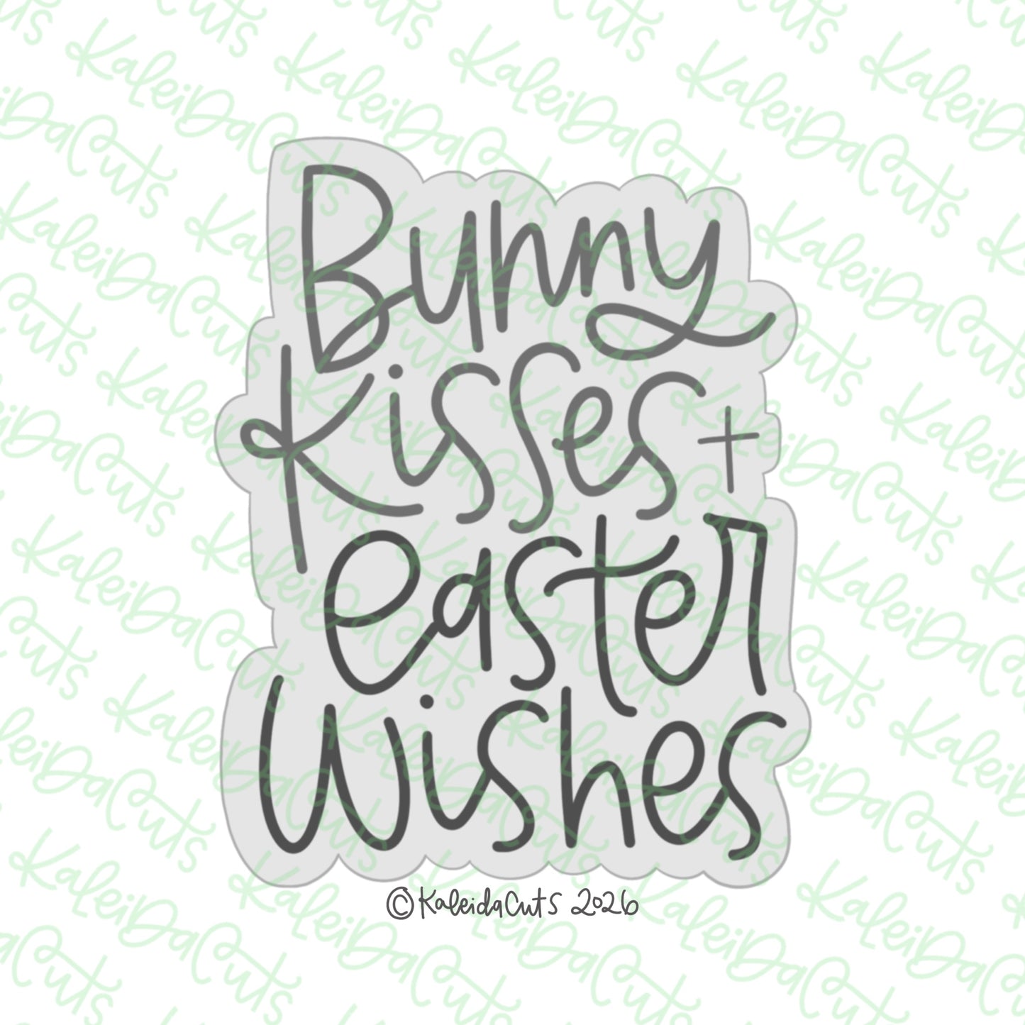Bunny Kisses Easter Wishes Cookie Cutter