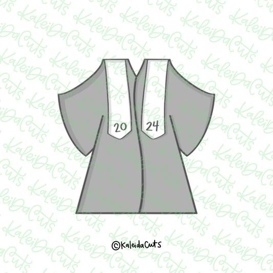 Square Grad Gown Cookie Cutter