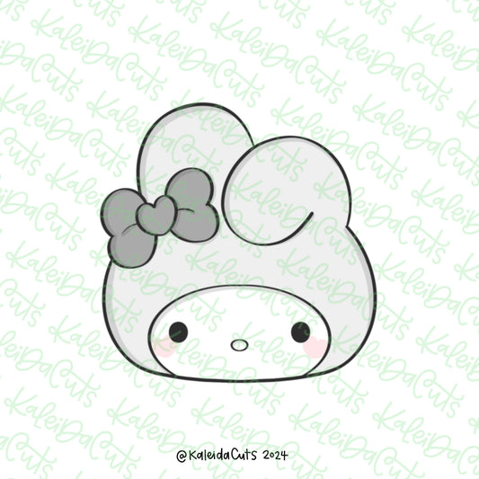 Girly Bunny Face Cookie Cutter