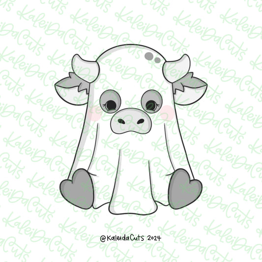 Highland Cow Ghost Cookie Cutter