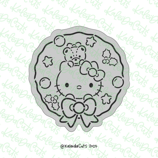 PYO Kitty Wreath Cookie Cutter