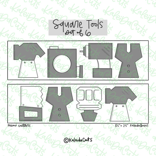 Square Tools Cookie Cutter Set of 6