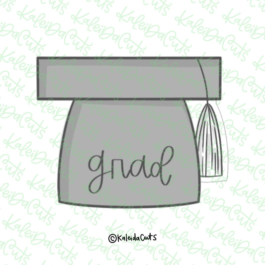 Square Grad Hat Cookie Cutter