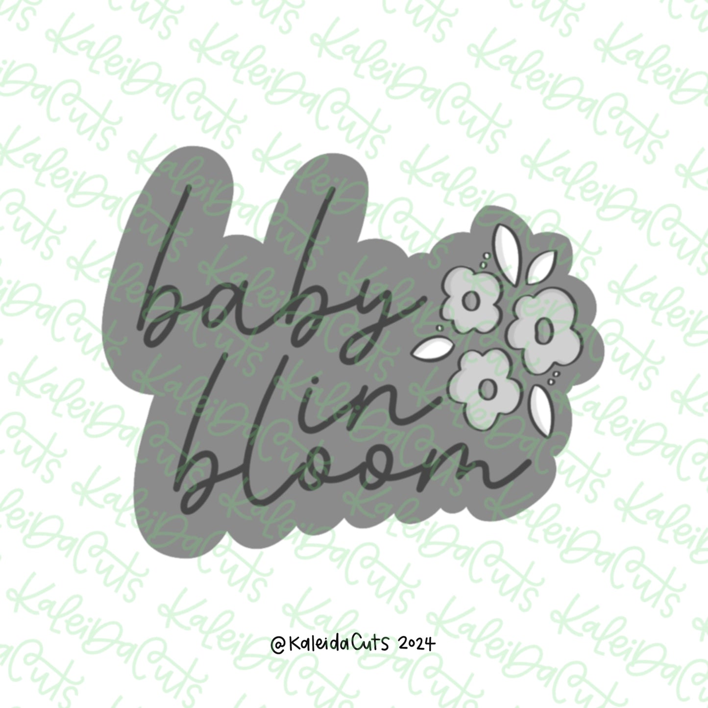 Baby in Bloom Plaque Cookie Cutter