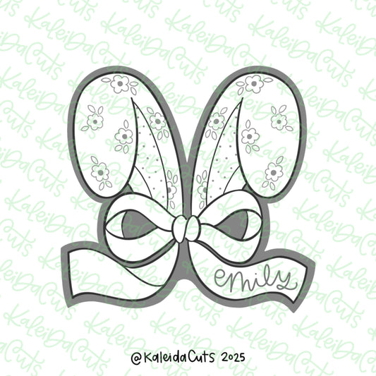 Bunny Ear Coquette Cookie Cutter