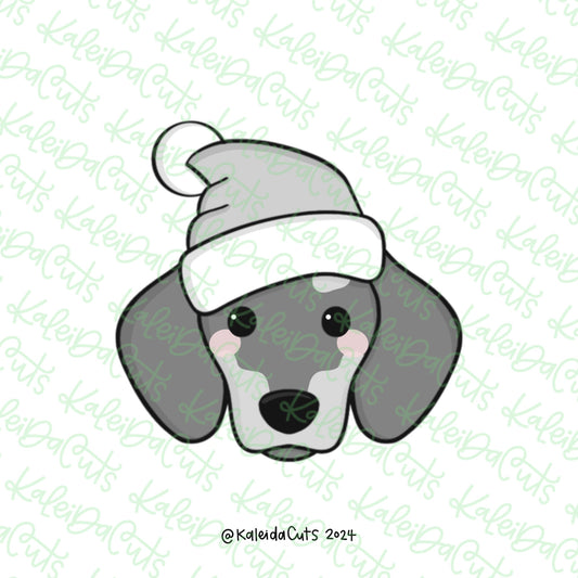 Dachshund Face Santa Cookie Cutter