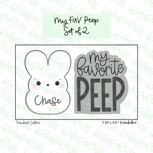 My Favorite Peep Cookie Cutter Set of 2