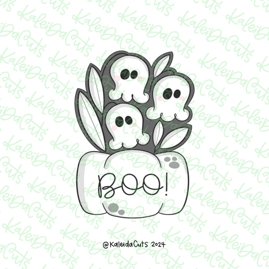 Ghost Drop Flowers Cookie Cutter