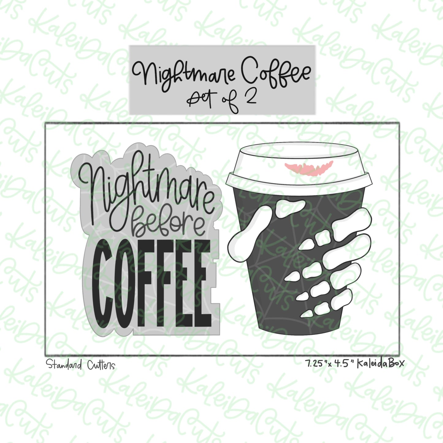 Nightmare Coffee Cookie Cutter Set of 2