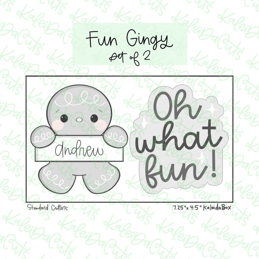 Fun Gingerbread Man Cookie Cutter Set of 2