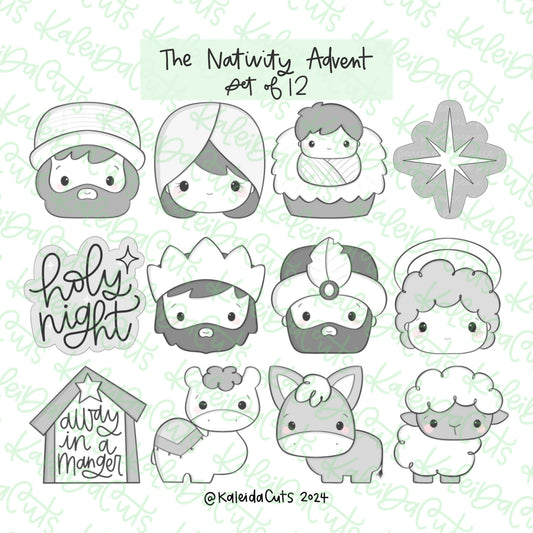 Nativity Advent Cookie Cutter Set of 12