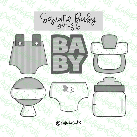 Square Baby Font Set Cookie Cutter