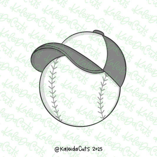 Baseball Wearing Hat Cookie Cutter