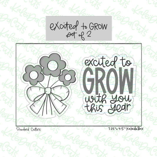 Excited to GROW With You Cookie Cutter Set of 2