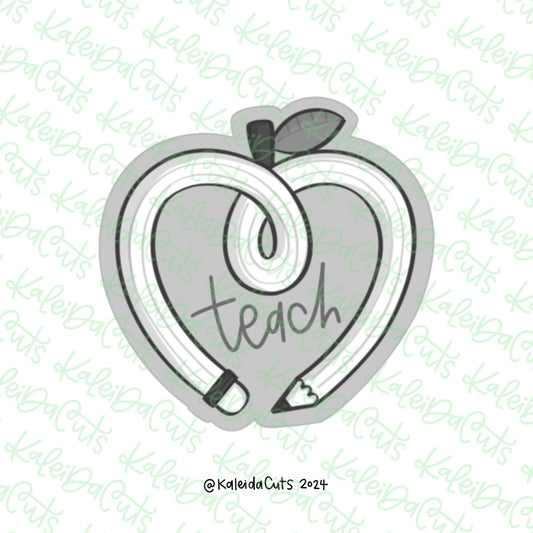 Pencil Apple Cookie Cutter