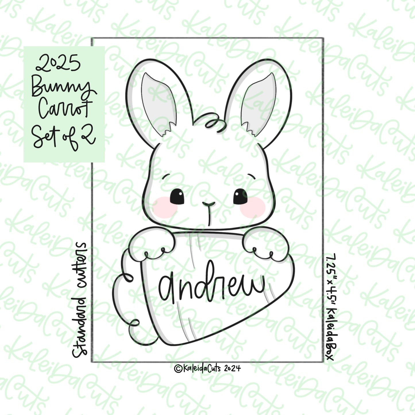 2025 Bunny Carrot Cookie Cutter Set of 2