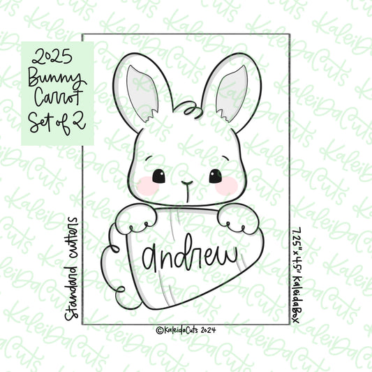2025 Bunny Carrot Cookie Cutter Set of 2