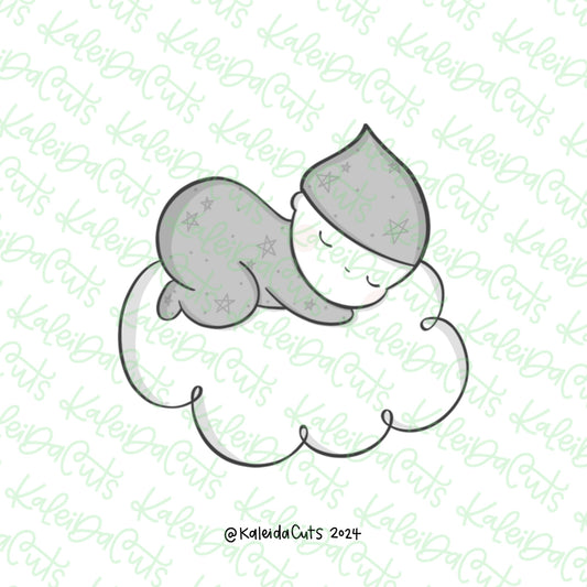 Baby on Cloud Cookie Cutter