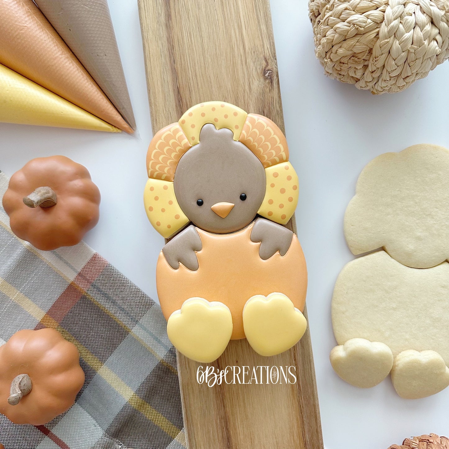 6 B's Creations (Teaching Partners) Build a Turkey 2025 Set of 3 Cookie Cutters