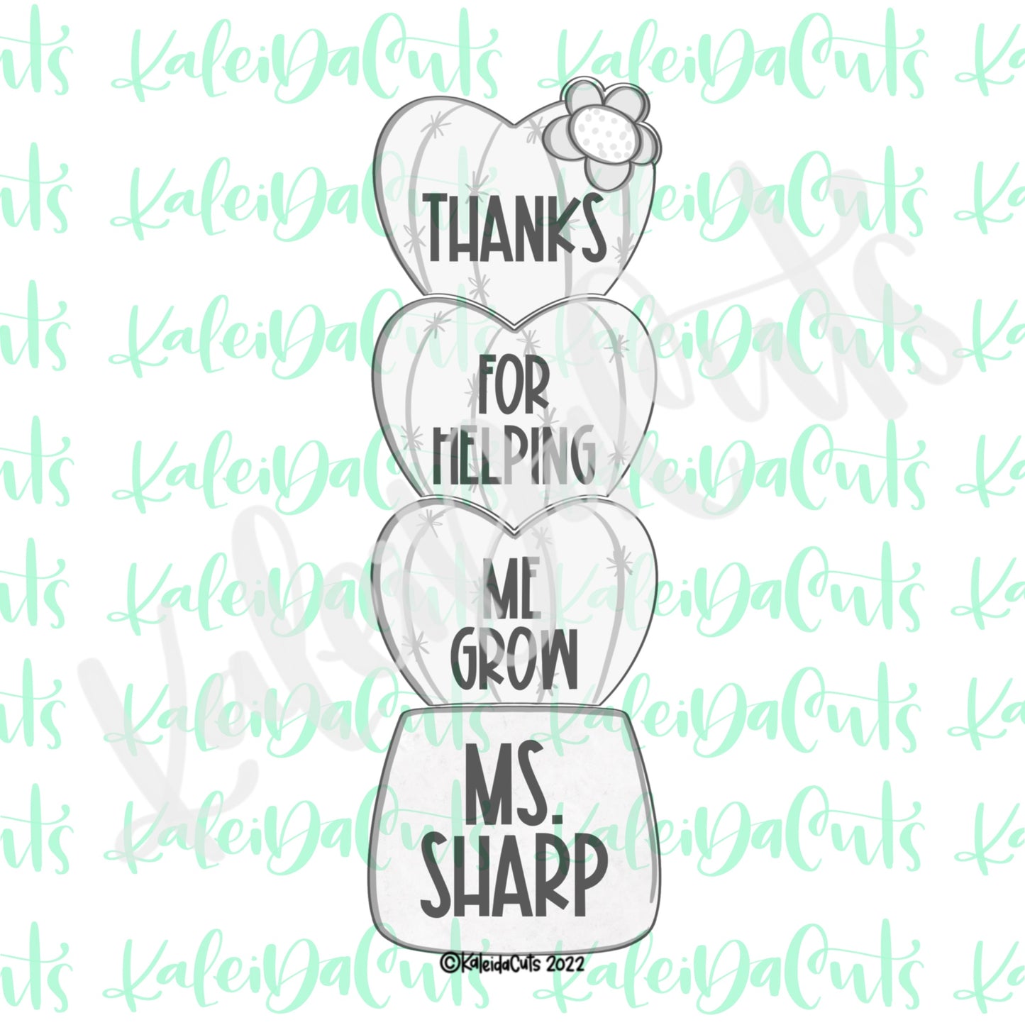 BYO Heart Cactus Cookie Cutter Set of 4