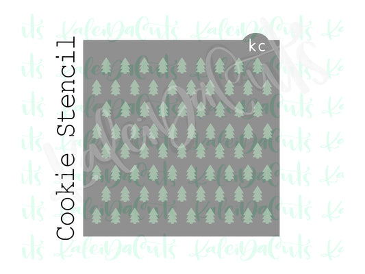 Christmas Trees Pattern Stencil