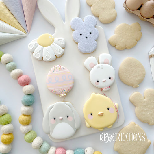 6 B's Creations (Teaching Partners) Easter Balloon Cuties Set of 6 Cookie Cutters