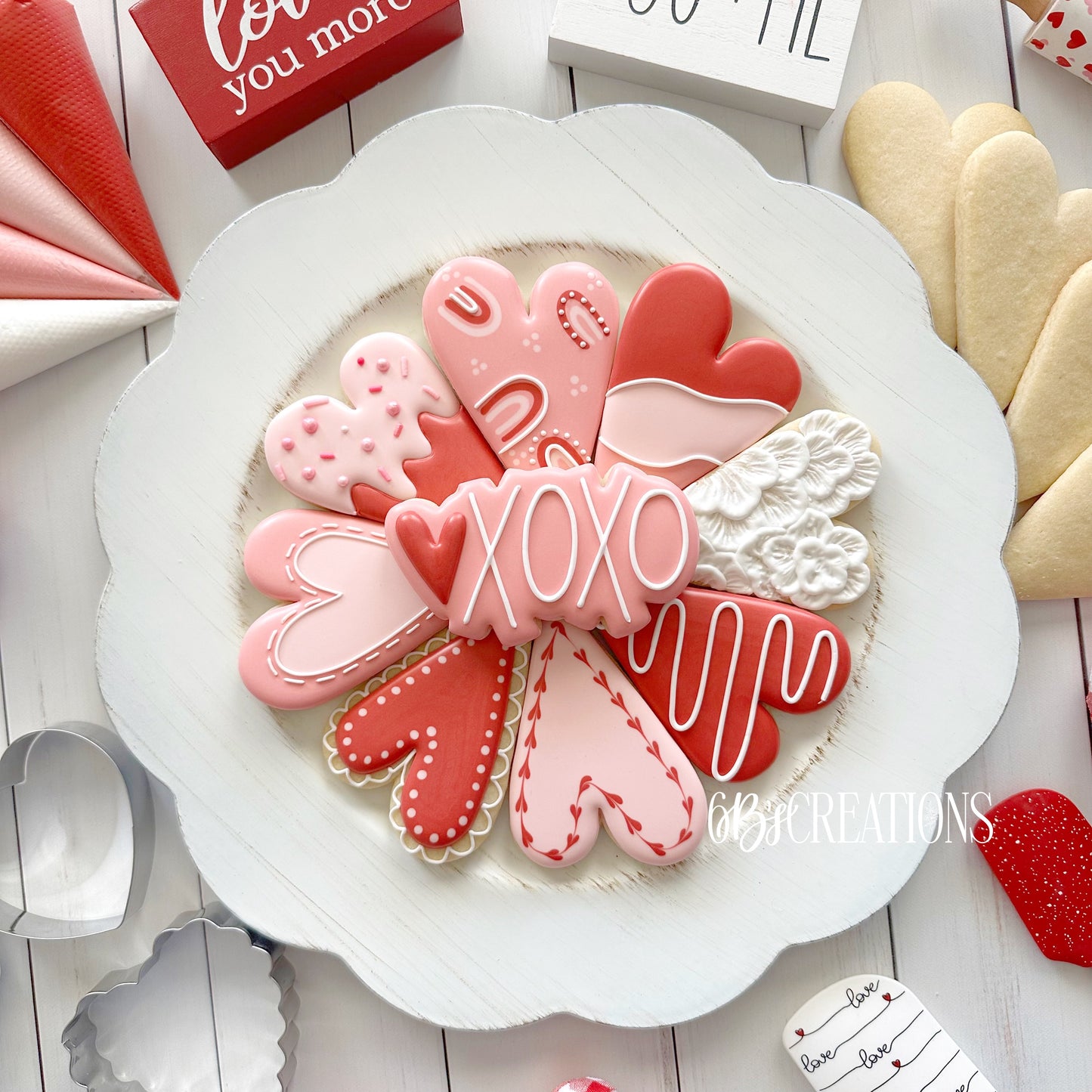 6 B's Creations (Teaching Partners) Heart Platter Cookie Cutters