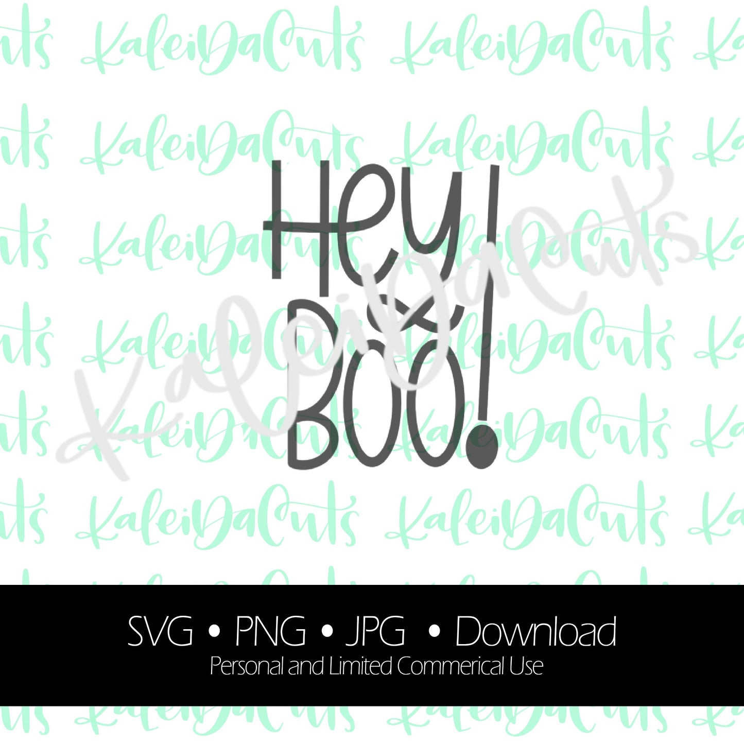 Hey Boo Lettering - Digital Download.