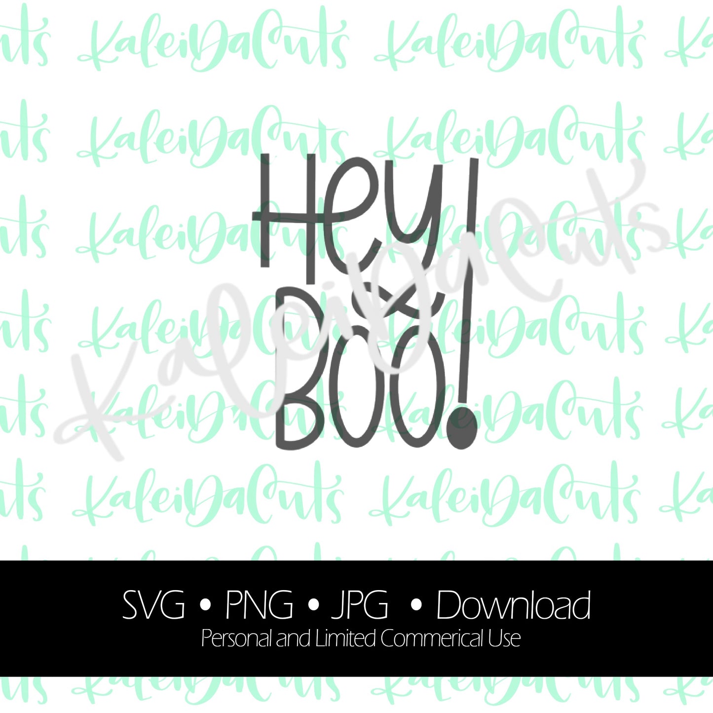 Hey Boo Lettering - Digital Download.