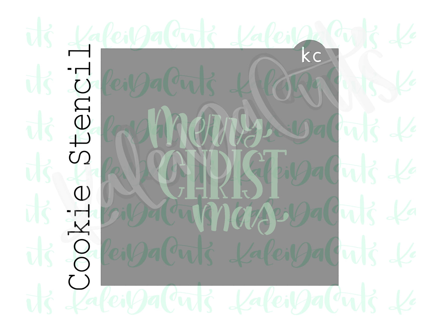 Merry Christ Mas Lettering Cookie Stencil