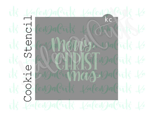Merry Christ Mas Lettering Cookie Stencil