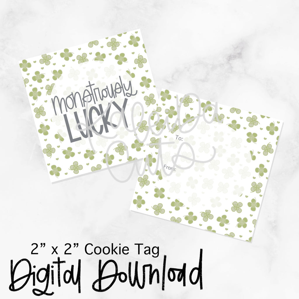Monstrously Lucky Tag - 2x2 Square - Digital Download
