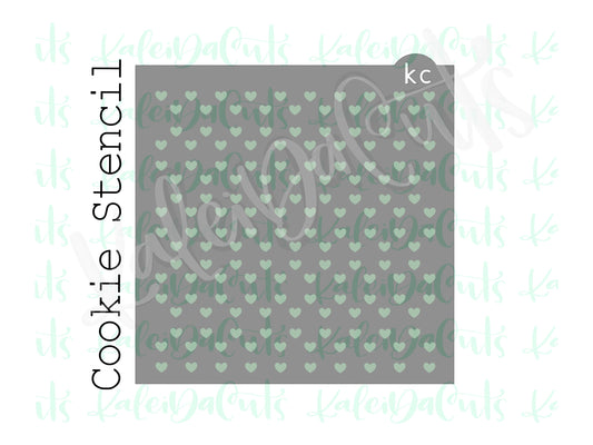 Patchwork Hearts Pattern Stencil