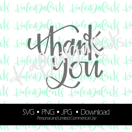 Chalkboard Thank You Tag - 2x2 Square - Digital Download - KaleidaCuts
