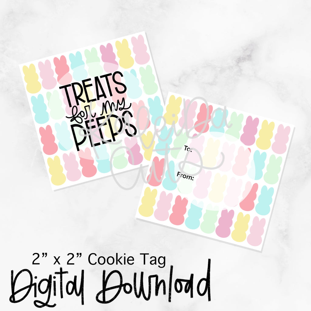 Treats for my Peeps Tag - 2x2 Square - Digital Download
